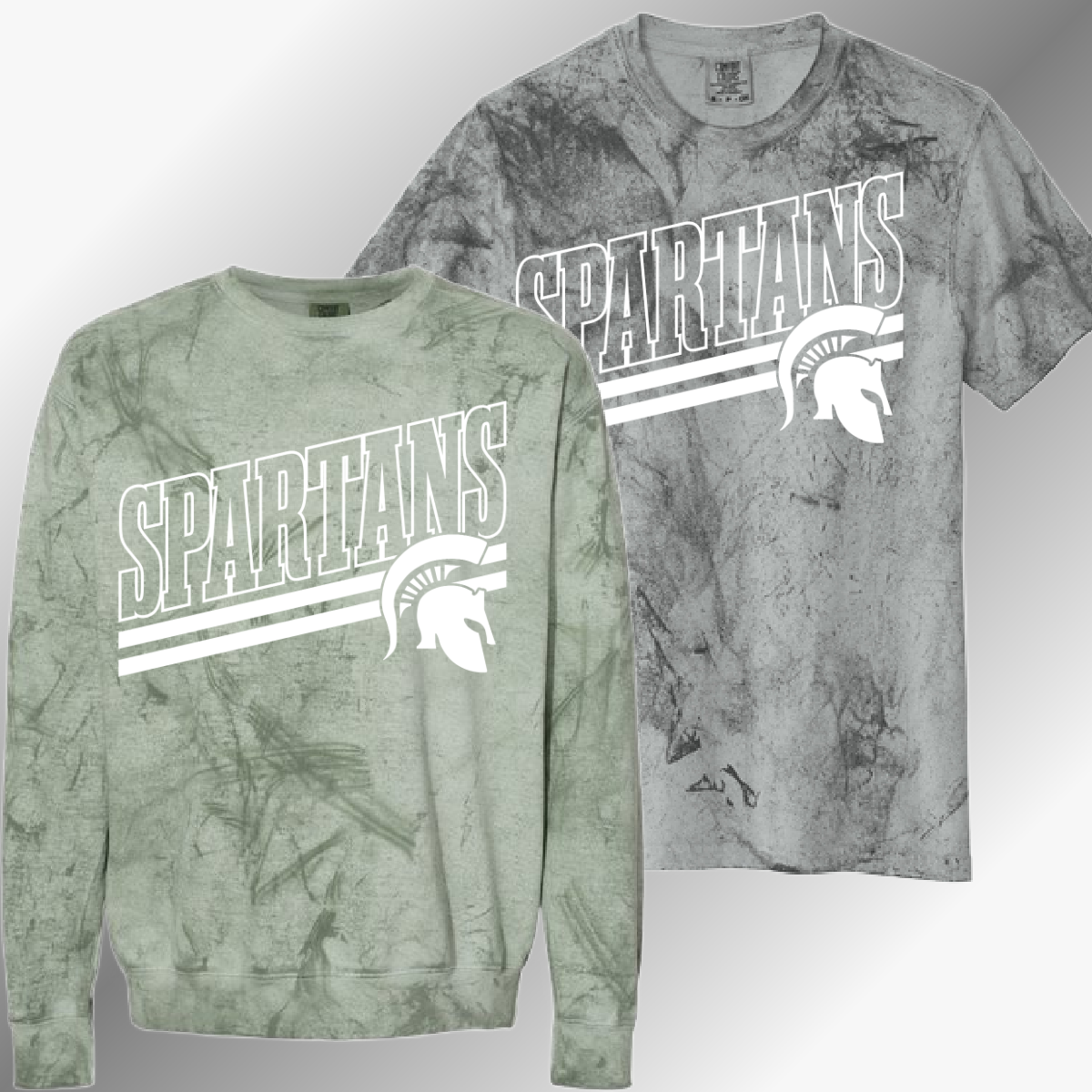 Pinconning Spartans - Angled Mascot Color Blast (Adult)