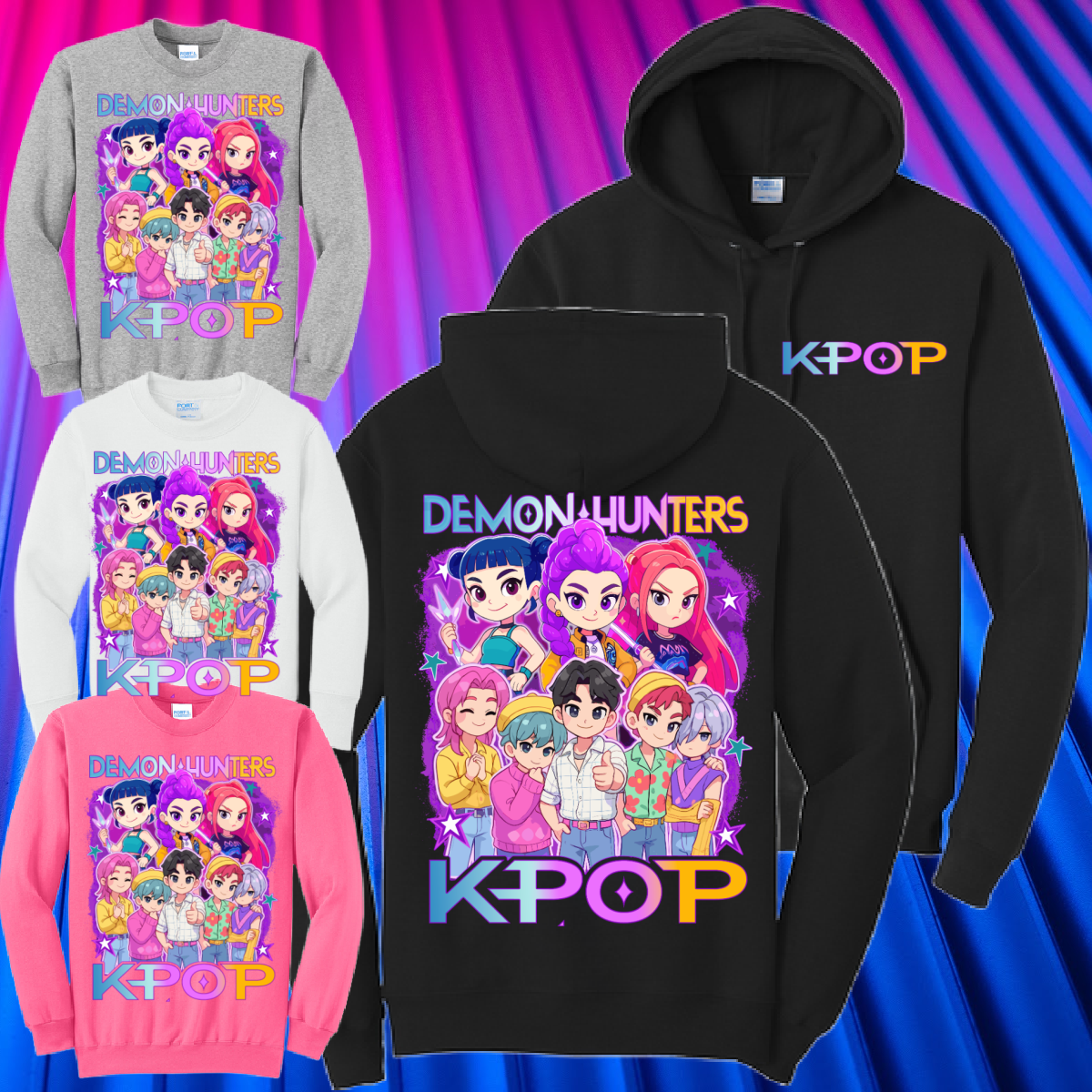 K Pop Sweatshirt w/Boys & Girls (Adult)
