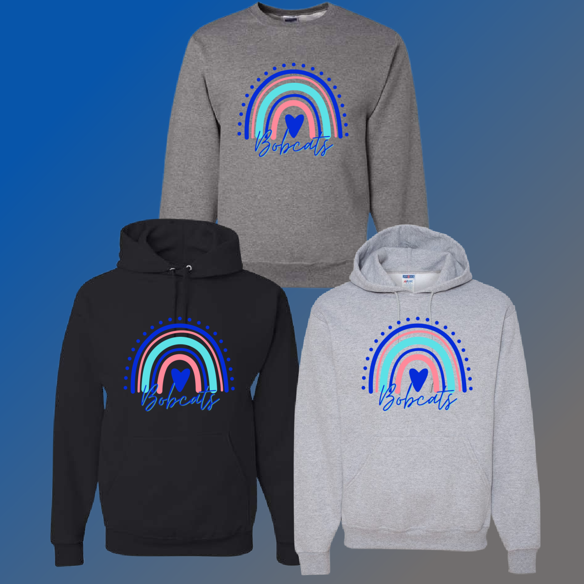 McAlear Sawden Bobcats - Rainbow Basic Sweatshirt