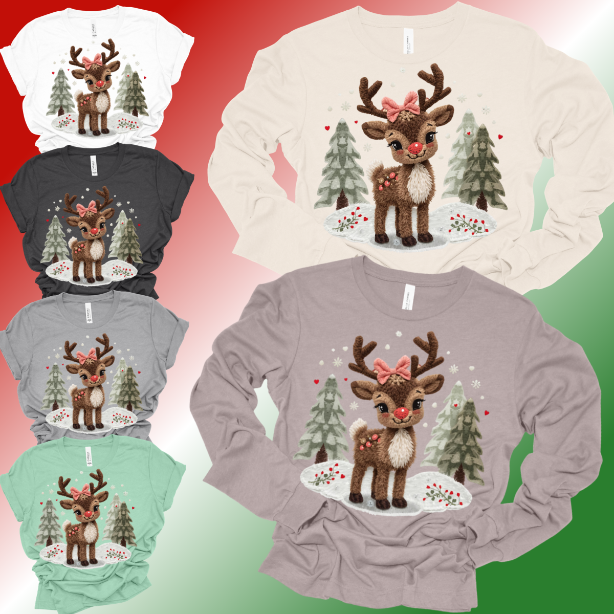 Cute Reindeer - Bella Canvas Tee (Adult)