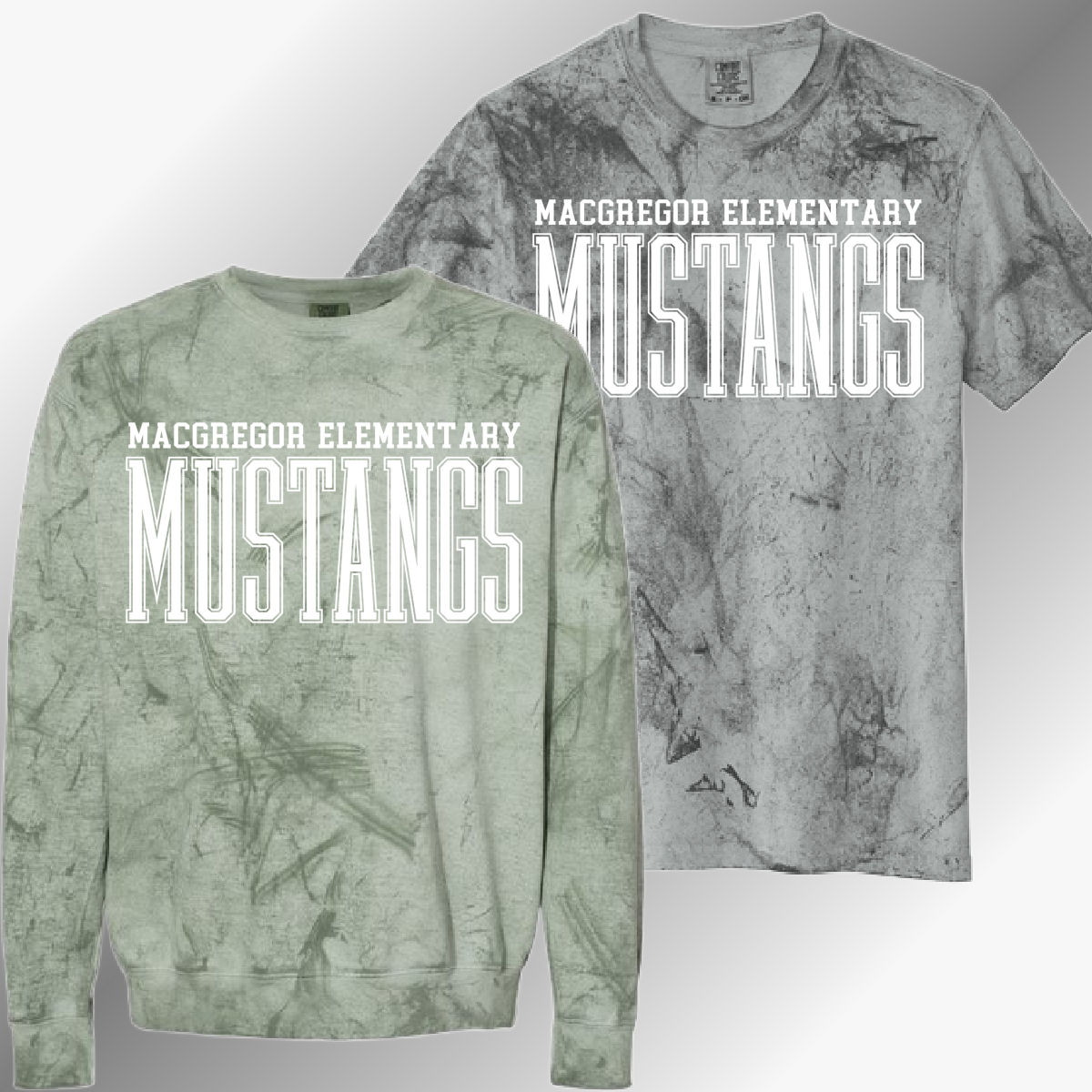 MacGregor Mustangs - Tall Skinny Font Color Blast (Adult)