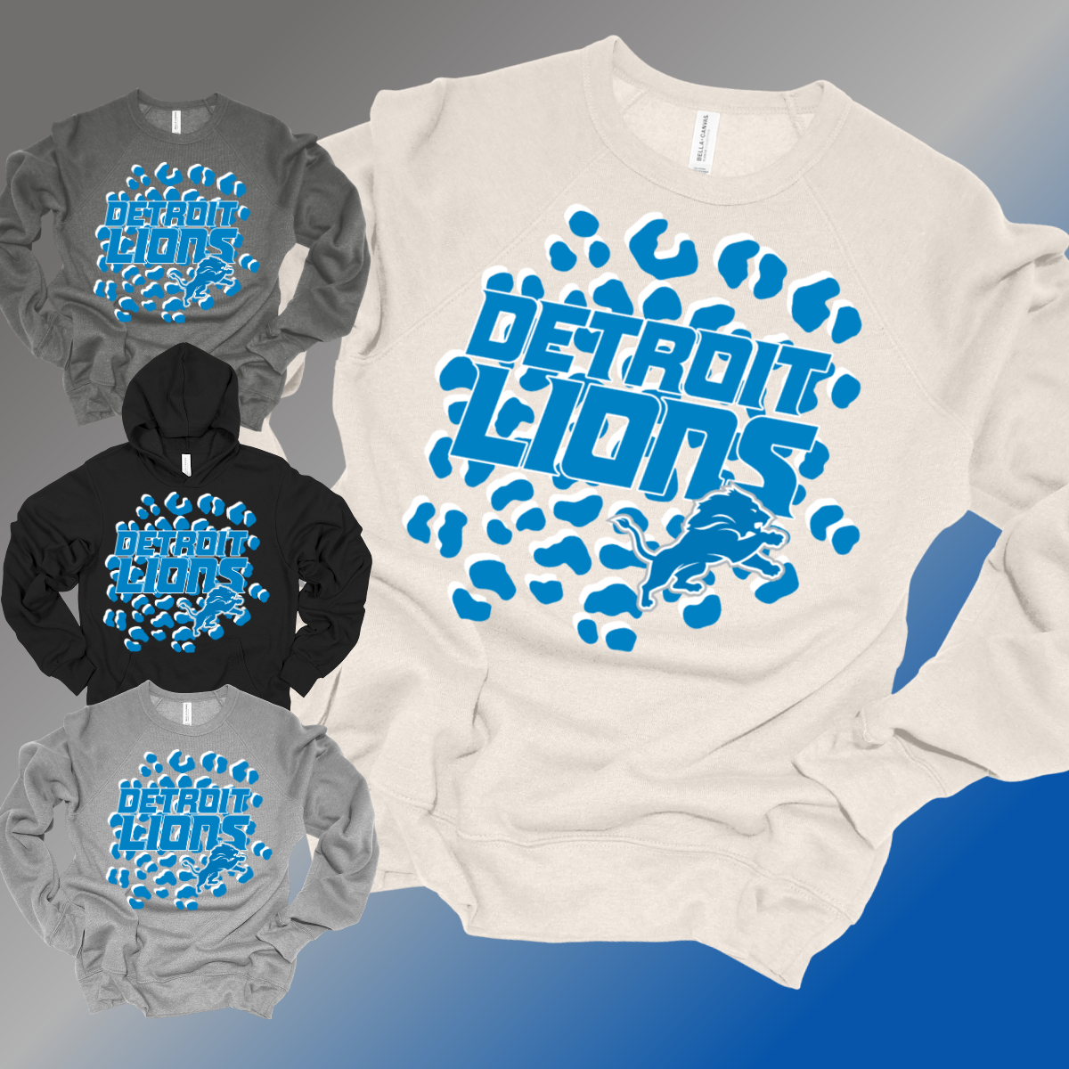 Detroit Football Leopard - Premium Sweatshirt (Adult)