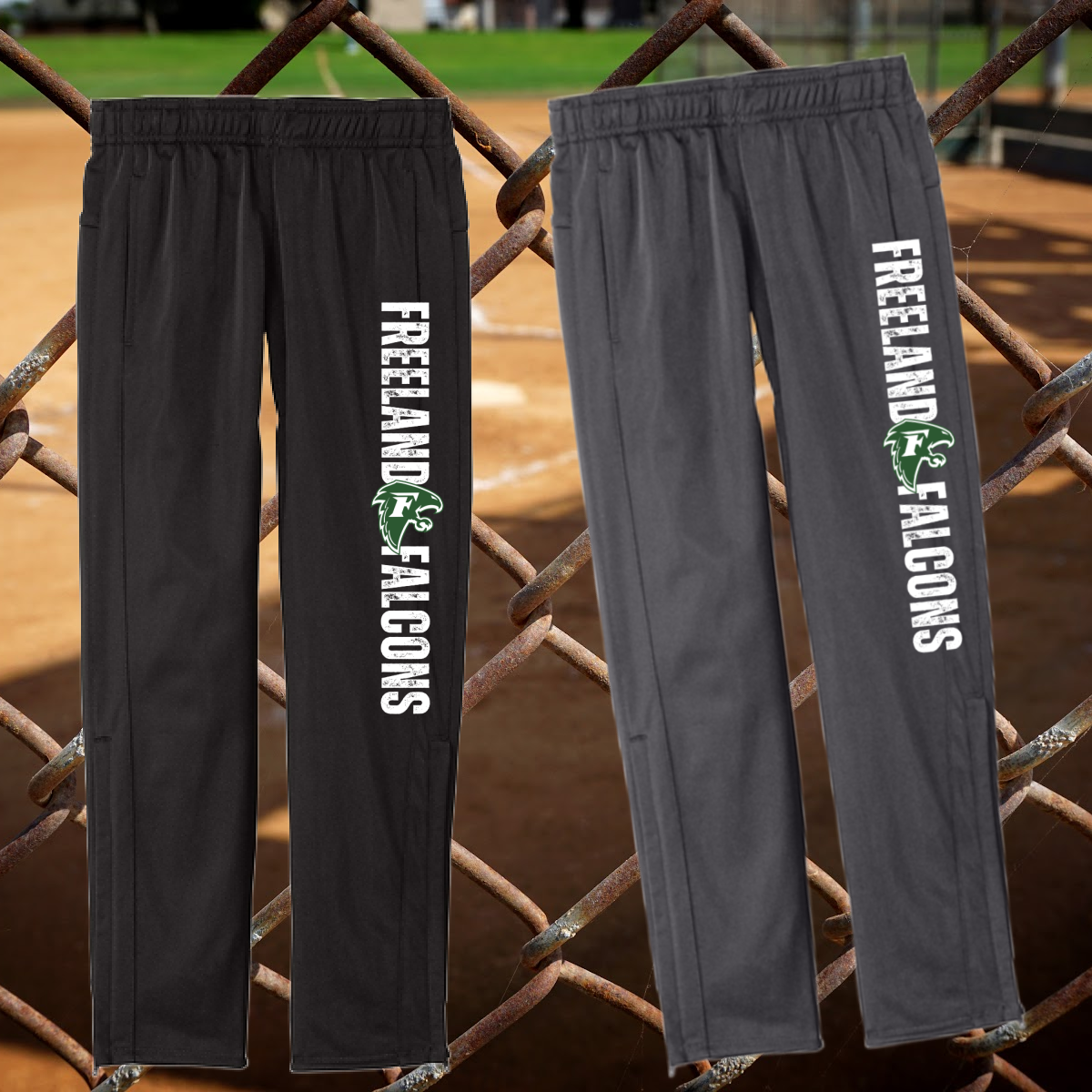 Freeland Falcons - Distressed Font Tricot Performance Jogger (Youth)