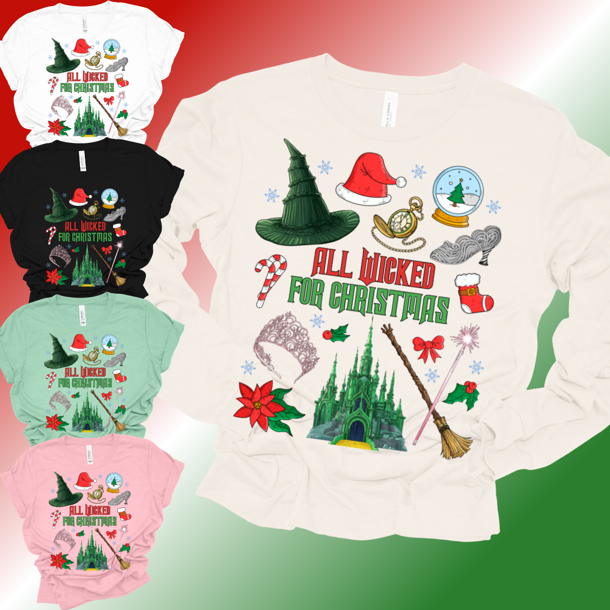 All Wicked For Christmas - Bella Canvas Tee (Adult)