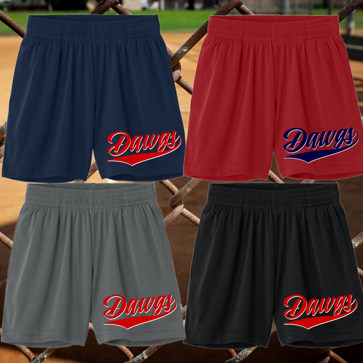Saginaw Bay Riverdawgs - Swoosh Logo Shorts (Youth & Adult)