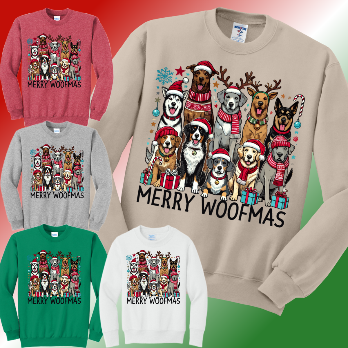 Merry Woofmas Basic Sweatshirt (Adult)