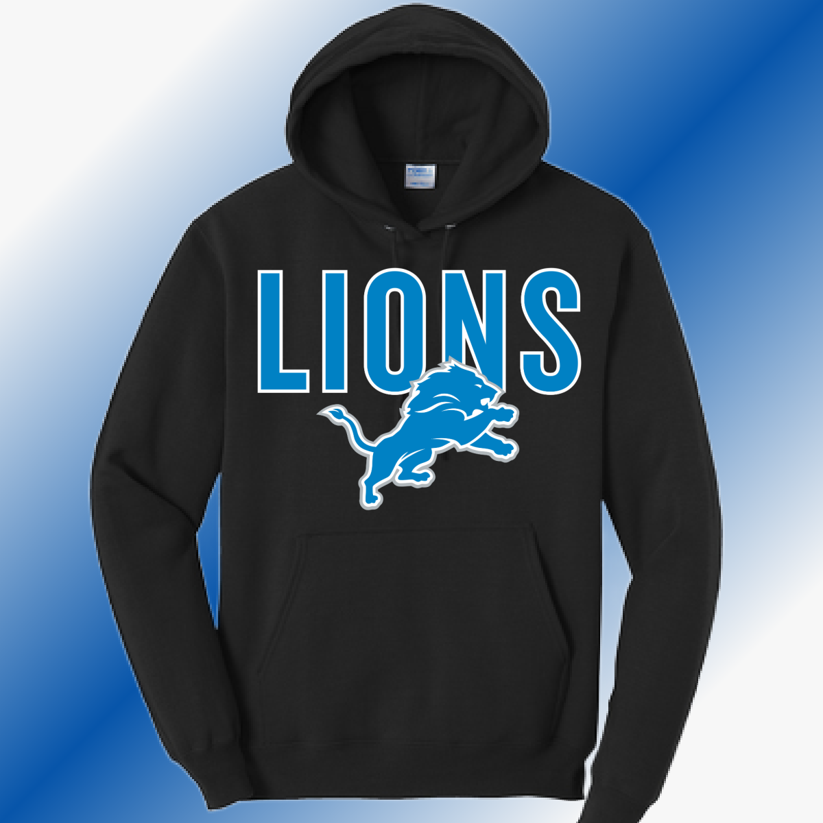 Detroit Football READY TO SHIP - Black Basic Hoodie (Adult)