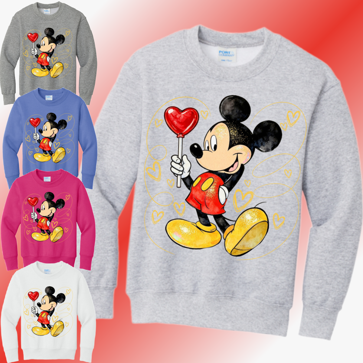 Valentines Day - Boy Mouse Basic Sweatshirt (Youth)
