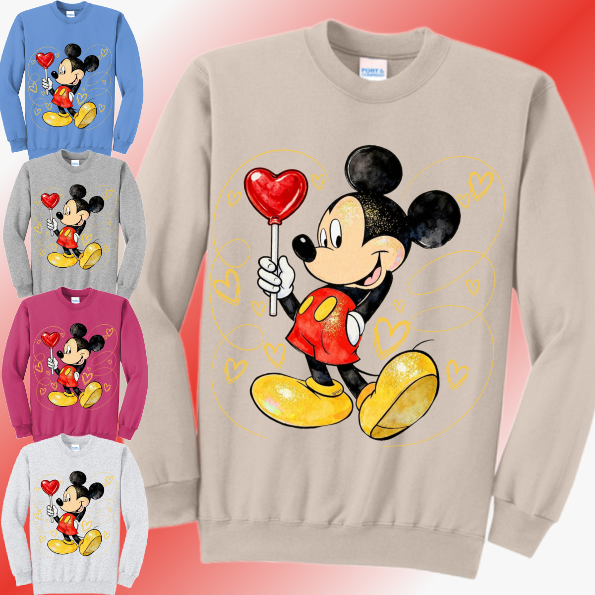 Valentines Day - Boy Mouse Basic Sweatshirt (Adult)