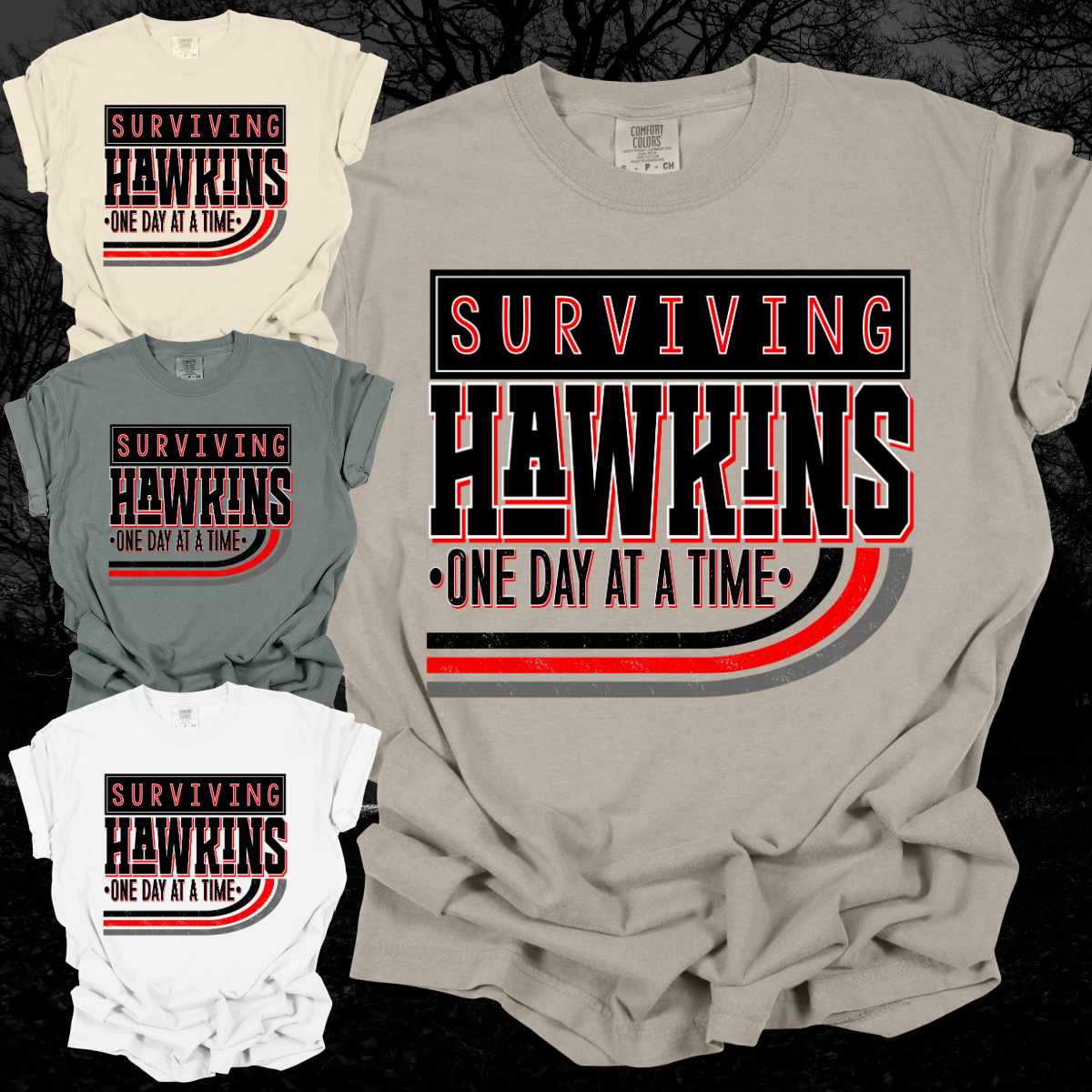 ST5 Surviving Hawkins - Comfort Colors Tee (Adult)