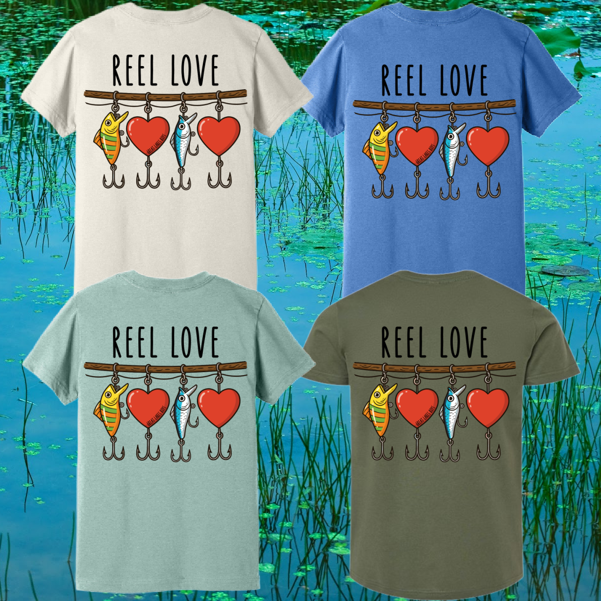 Great Lakes Boys - Reel Love Valentine Premium Tee (Toddler, Youth & Adult)
