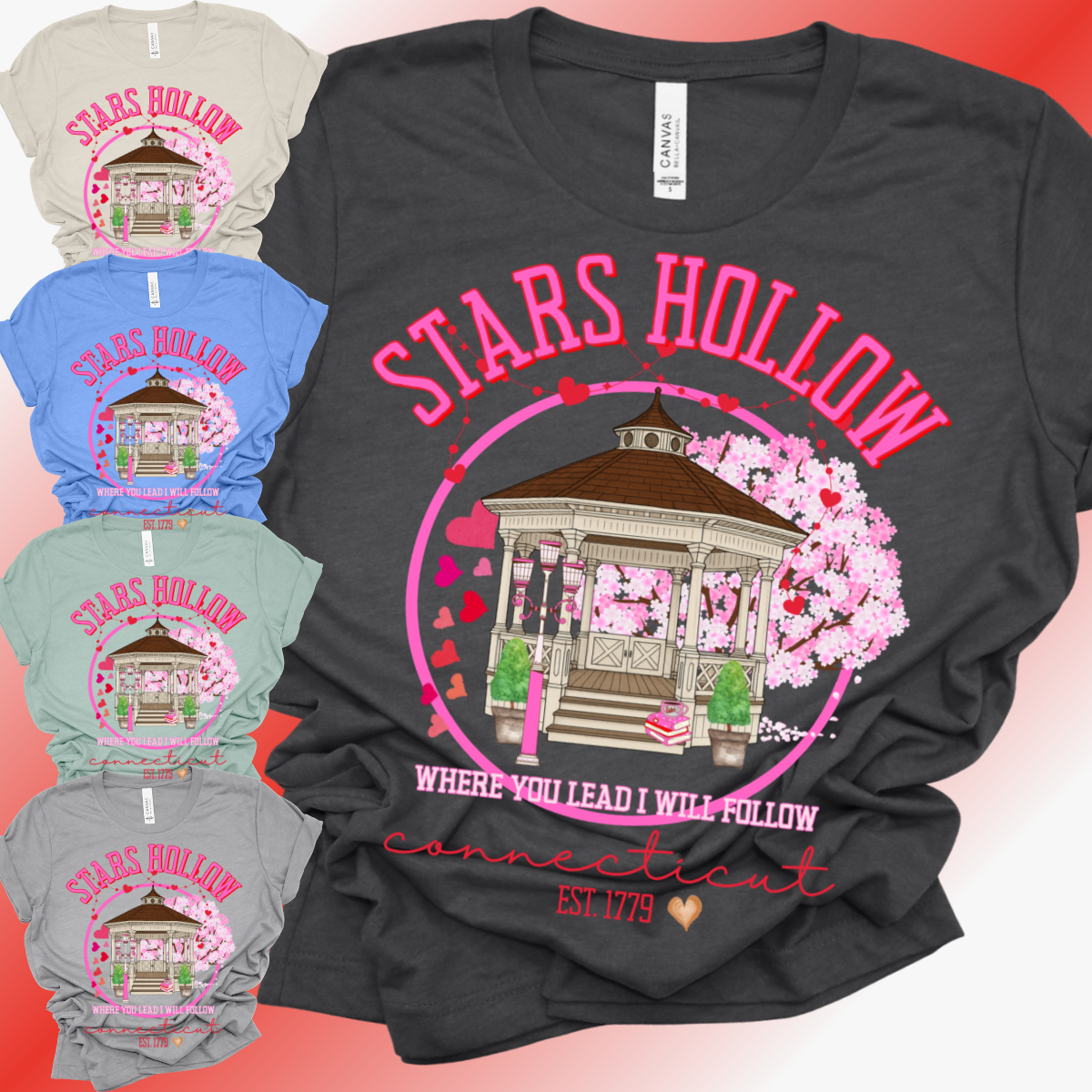 Valentines Day - Stars Hollow Bella Canvas Tee (Adult)