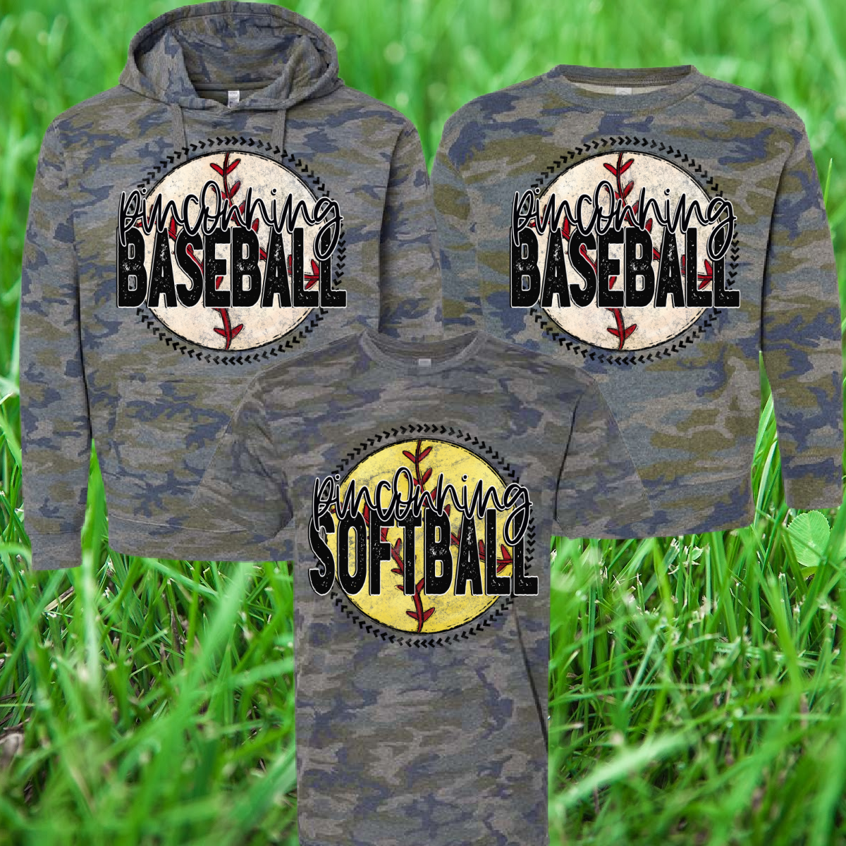 Pinconning Baseball/Softball - Round Logo Camo (Youth & Adult)