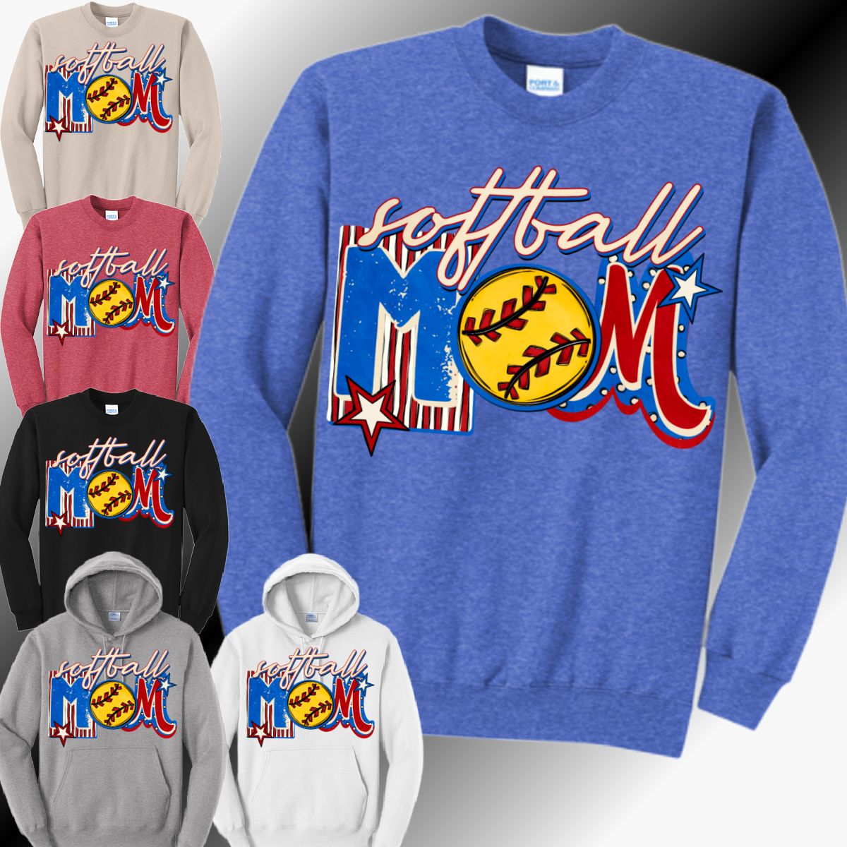 SOFTBALL Mom - Basic Sweatshirt (Adult)