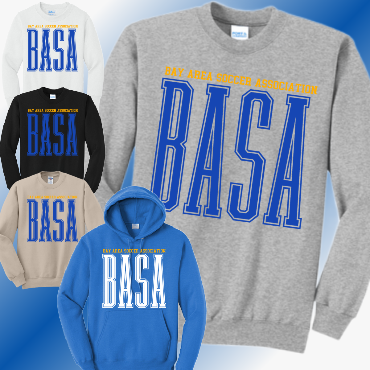 BASA Soccer - Tall Font Basic Sweatshirt (Adult)