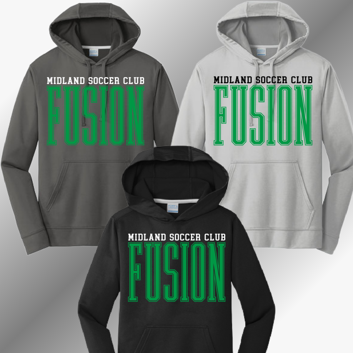 Fusion Soccer - Tall Font Performance Hoodie (Youth & Adult)