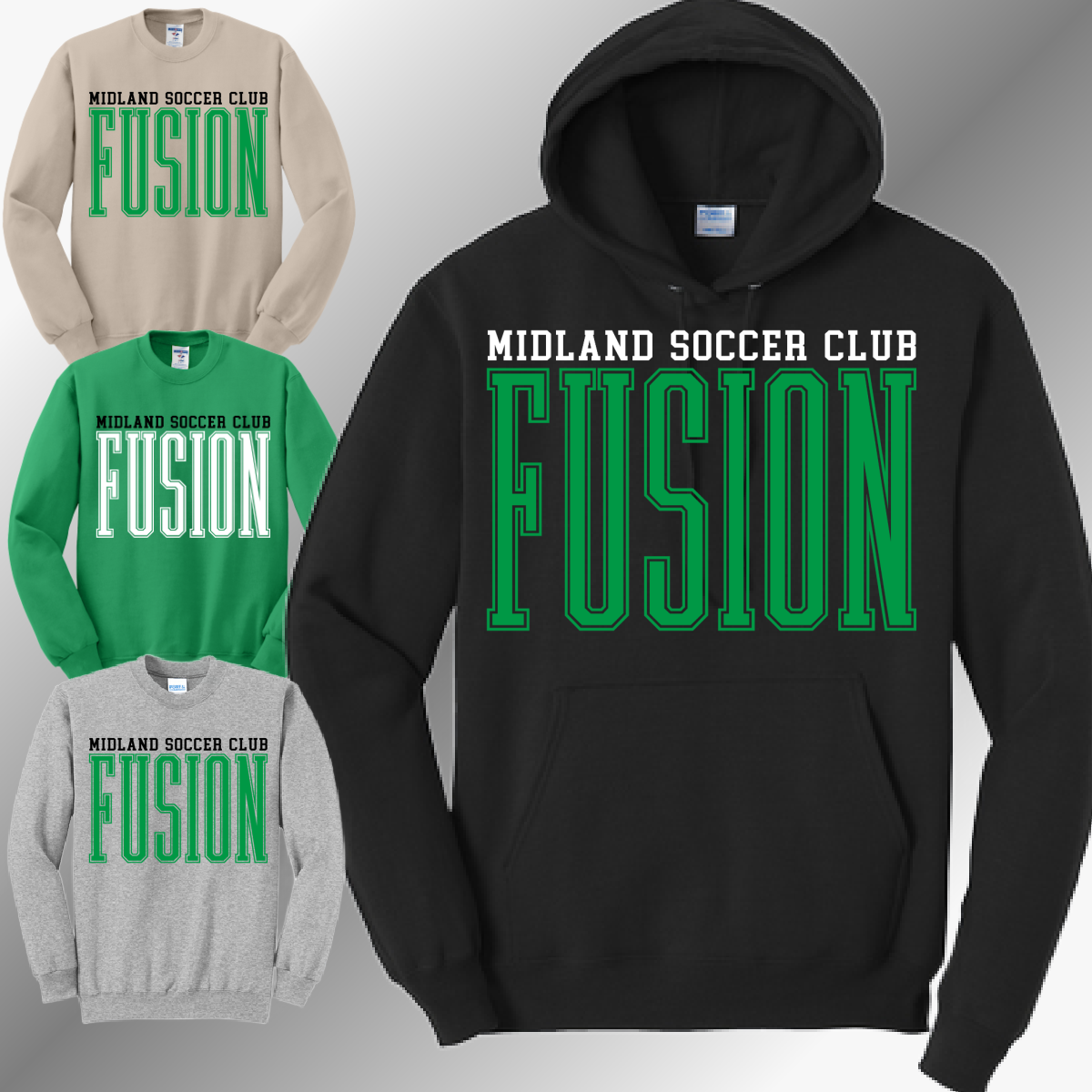 Fusion Soccer - Tall Font Basic Sweatshirt (Adult)