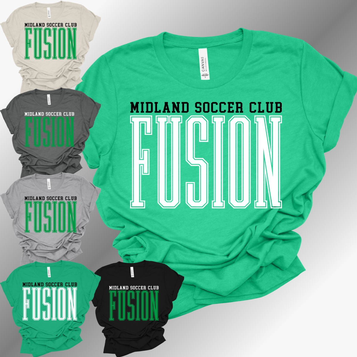 Fusion Soccer - Tall Font Bella Canvas Tee (Adult)