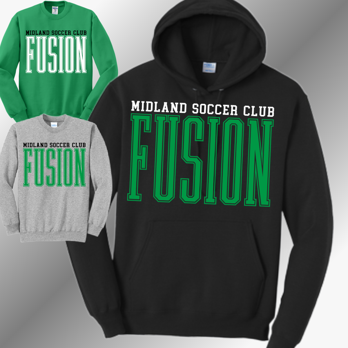 Fusion Soccer - Tall Font Basic Sweatshirt (Youth)
