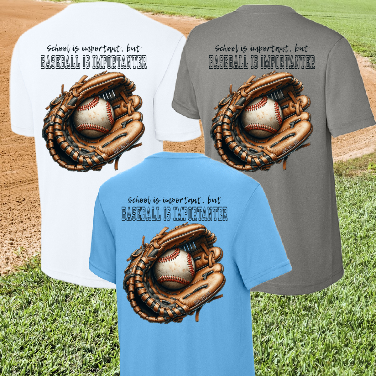 Great Lakes Boys - School Is Important But Baseball Is Importanter Performance Tee (Youth & Adult)
