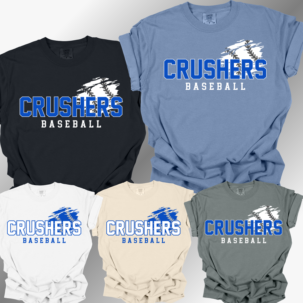 Crushers Baseball - Comfort Colors Tee (Adult)