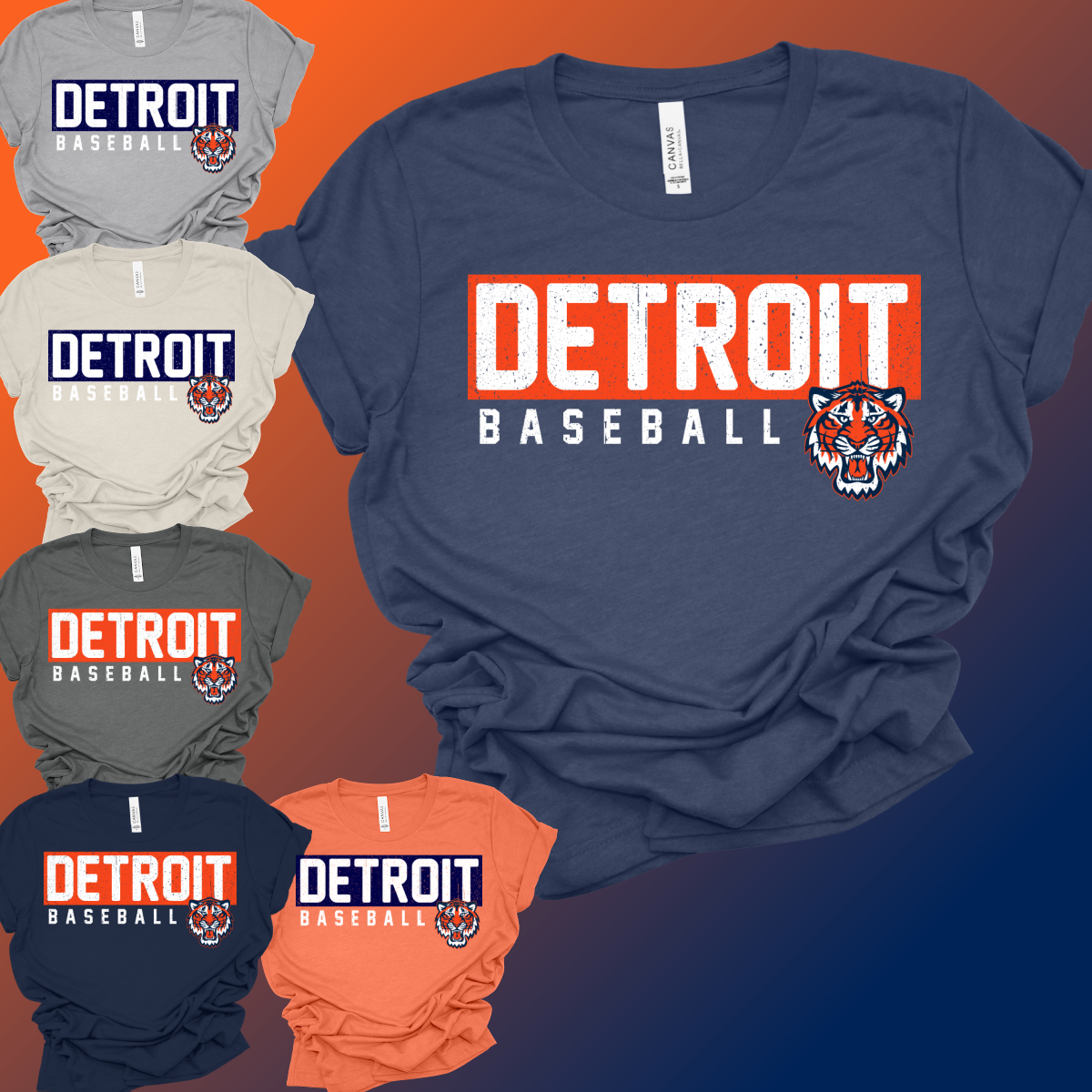 Detroit Baseball - Bella Canvas Tee (Adult)