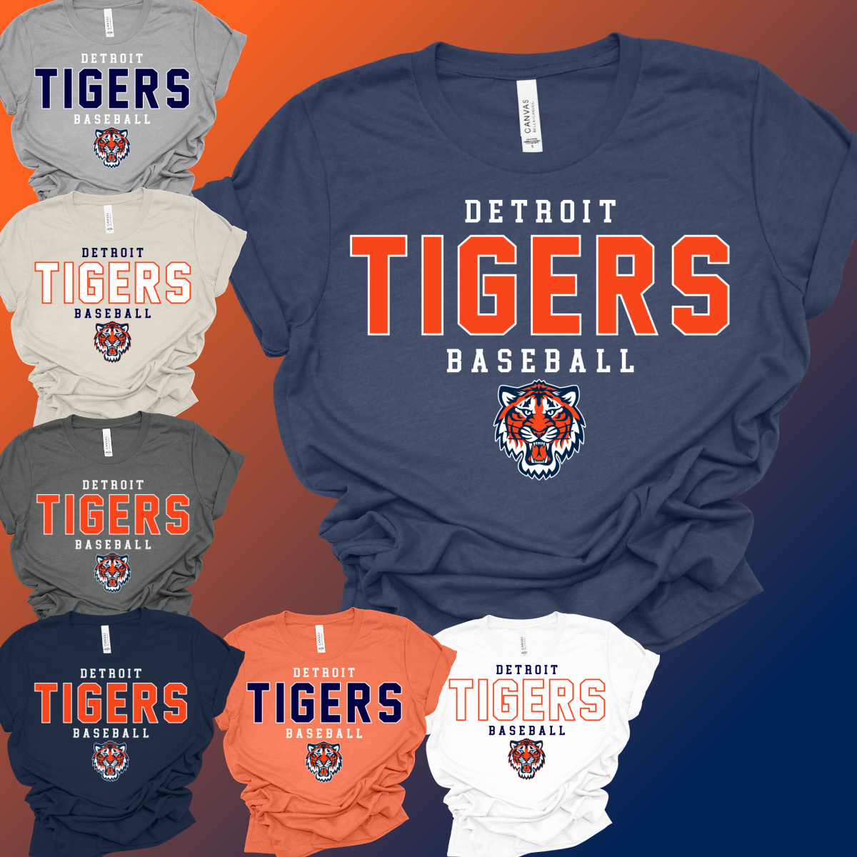 Detroit Baseball - Bella Canvas Tee (Adult)