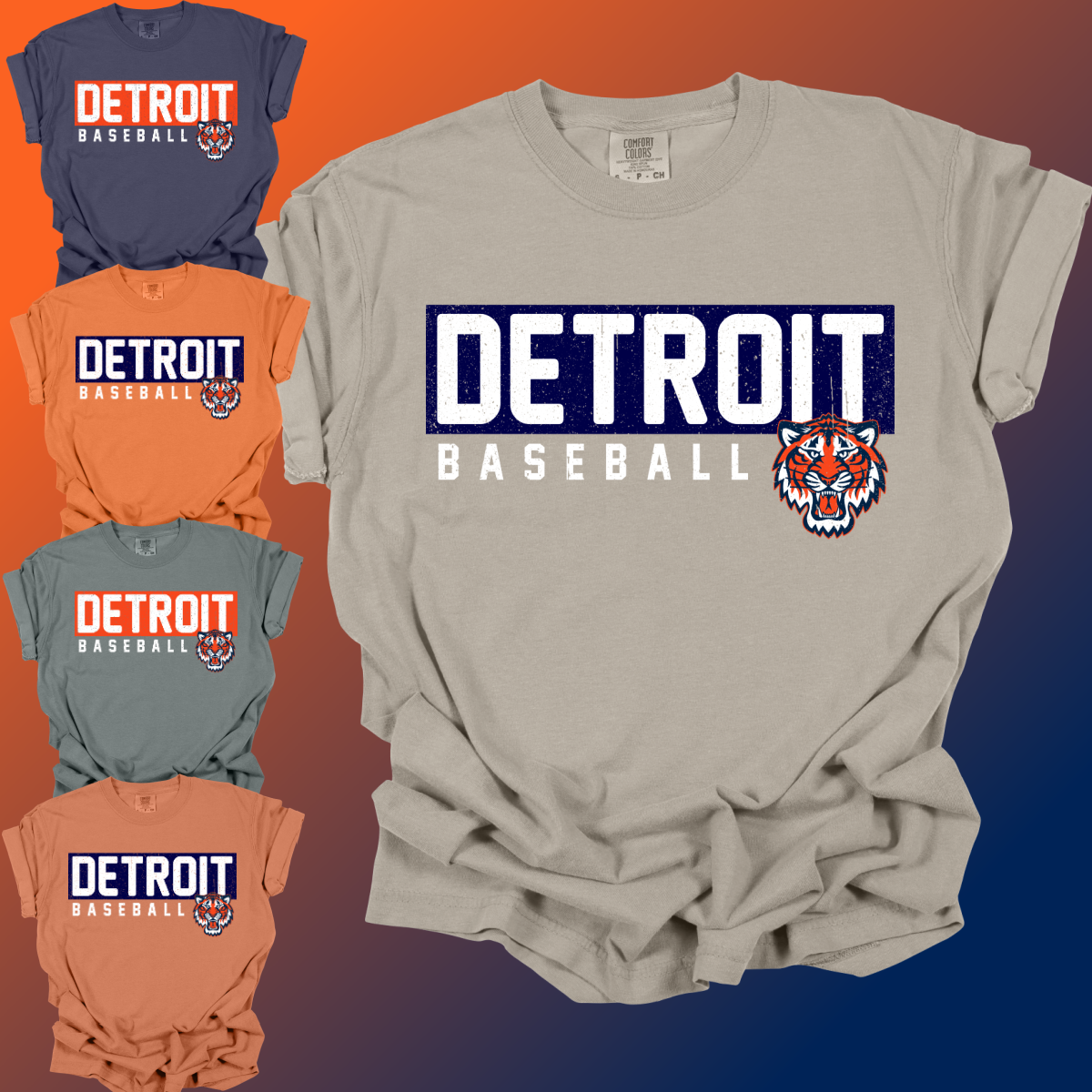 Detroit Baseball - Comfort Colors Tee (Adult)