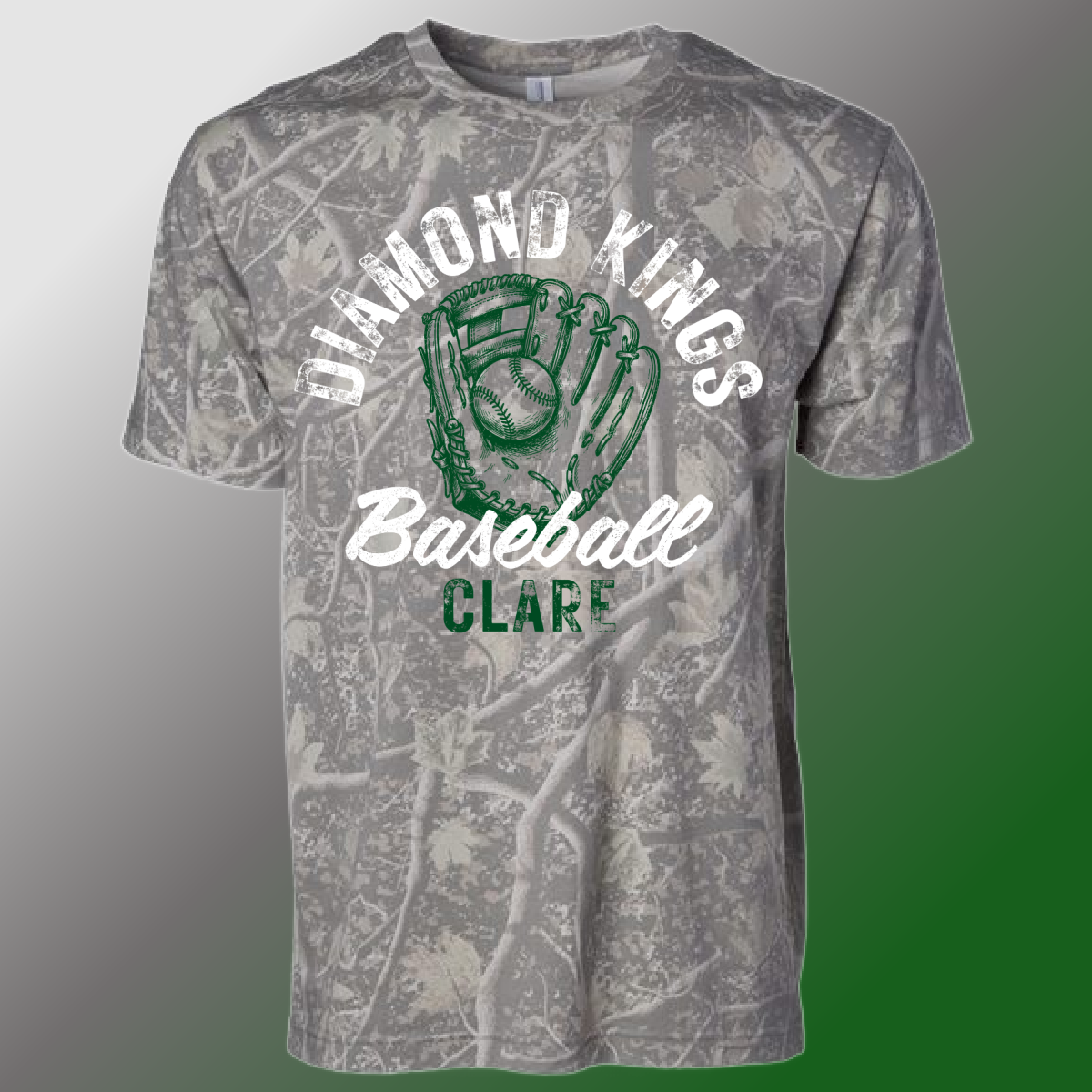 Diamond Kings Baseball - Distressed Glove Deadwood Camouflage Tee (Adult)