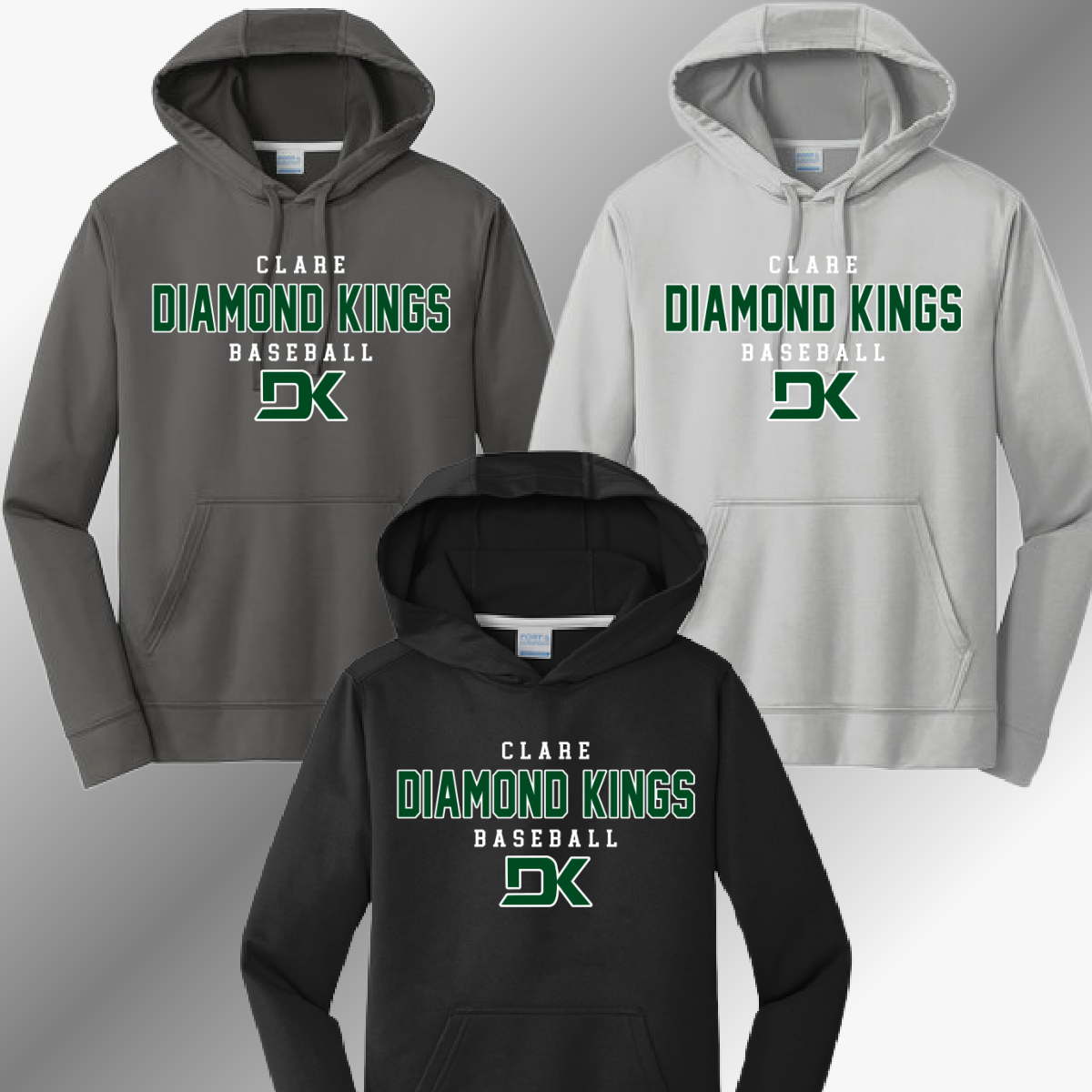 Diamond Kings Baseball - Logo Performance Hoodie (Youth & Adult)