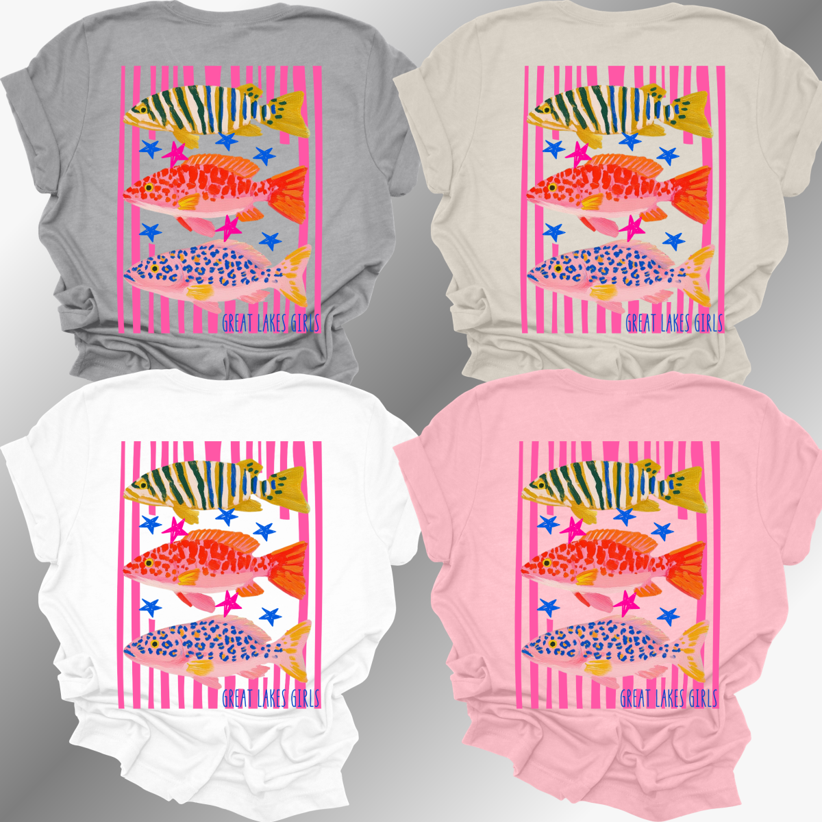 Great Lakes Girls - Preppy Fish Premium Tee (Toddler, Youth & Adult)