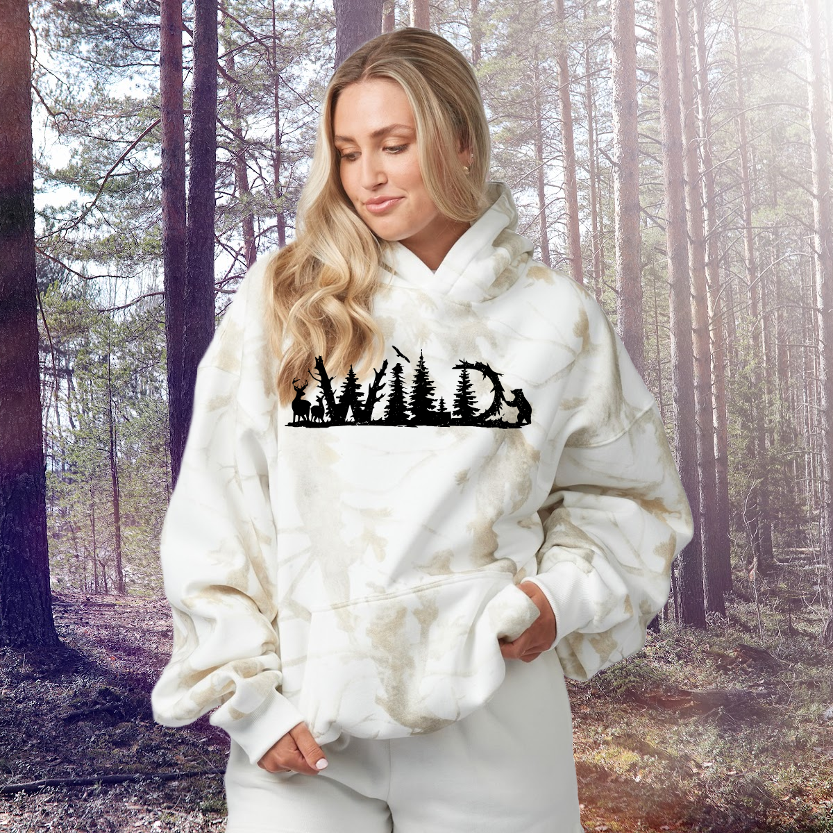 Wild - White Oak Camo Hoodie (Adult)
