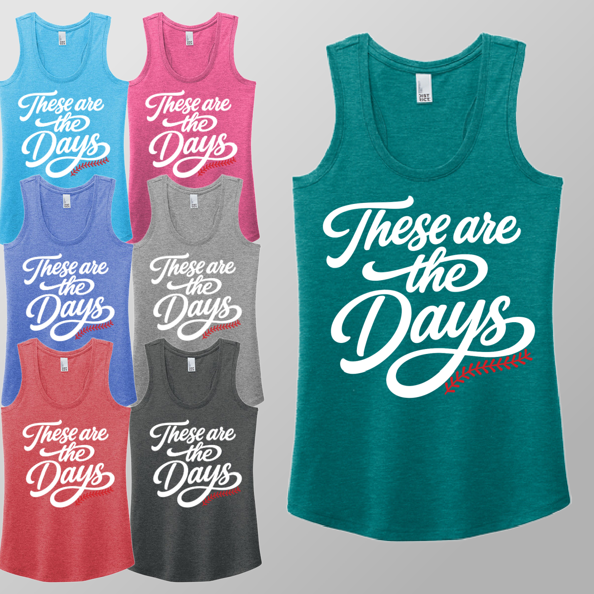 These Are The Days Baseball - Racerback Tank (Womens)