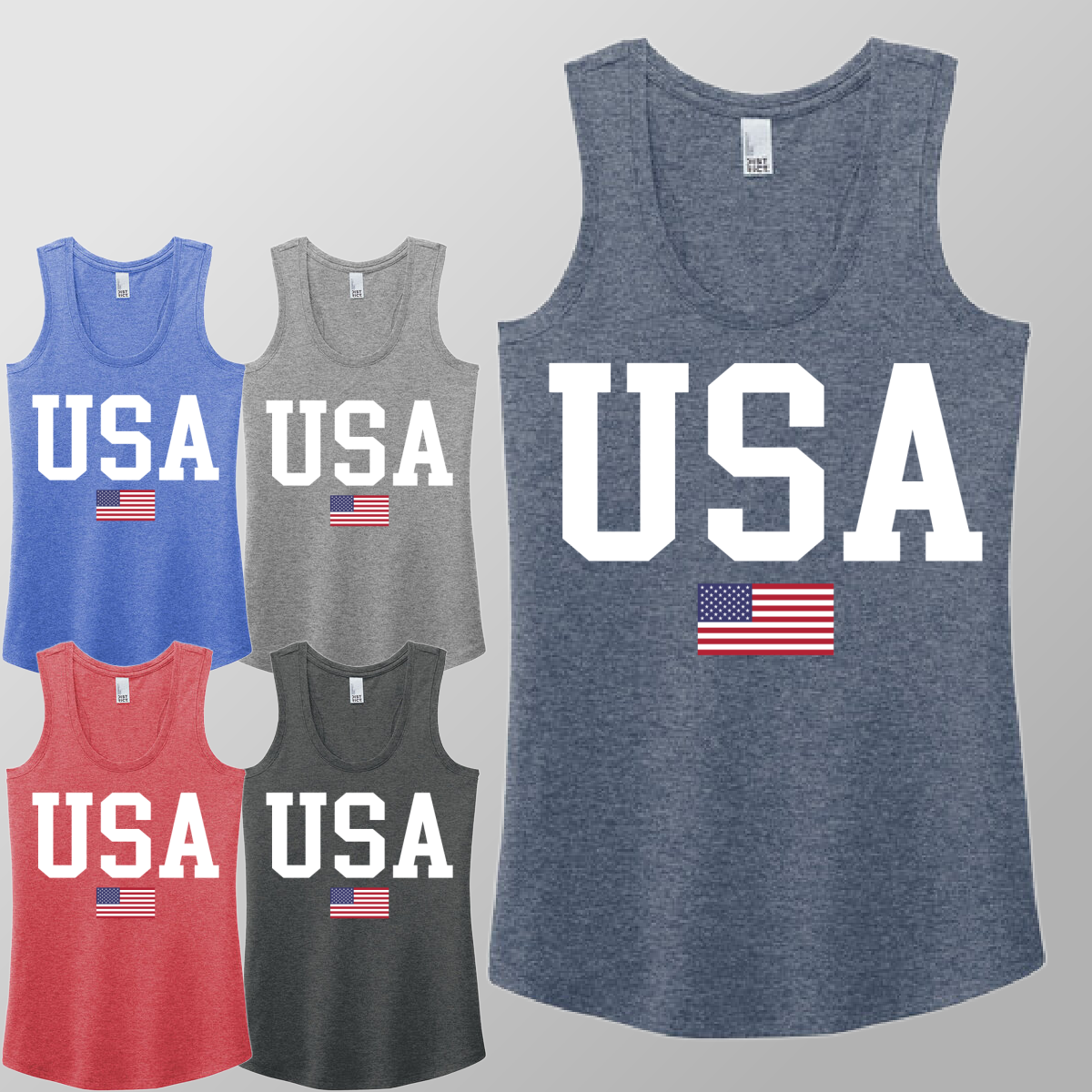 USA Varsity Font - Racerback Tank (Womens)