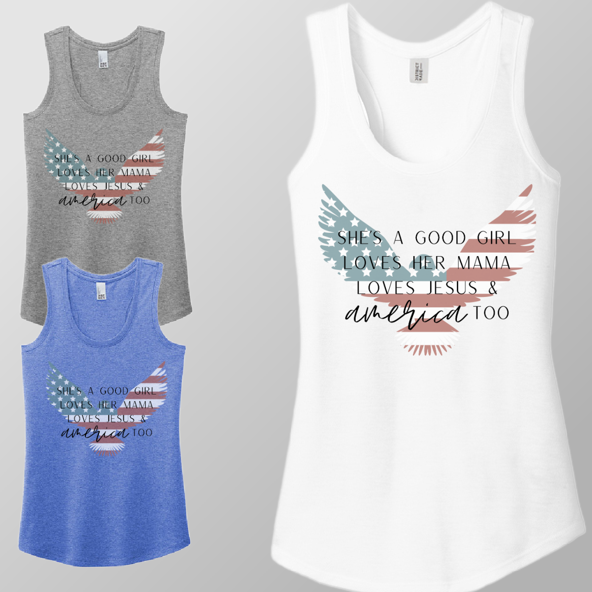 She's A Good Girl Eagle - Racerback Tank (Womens)