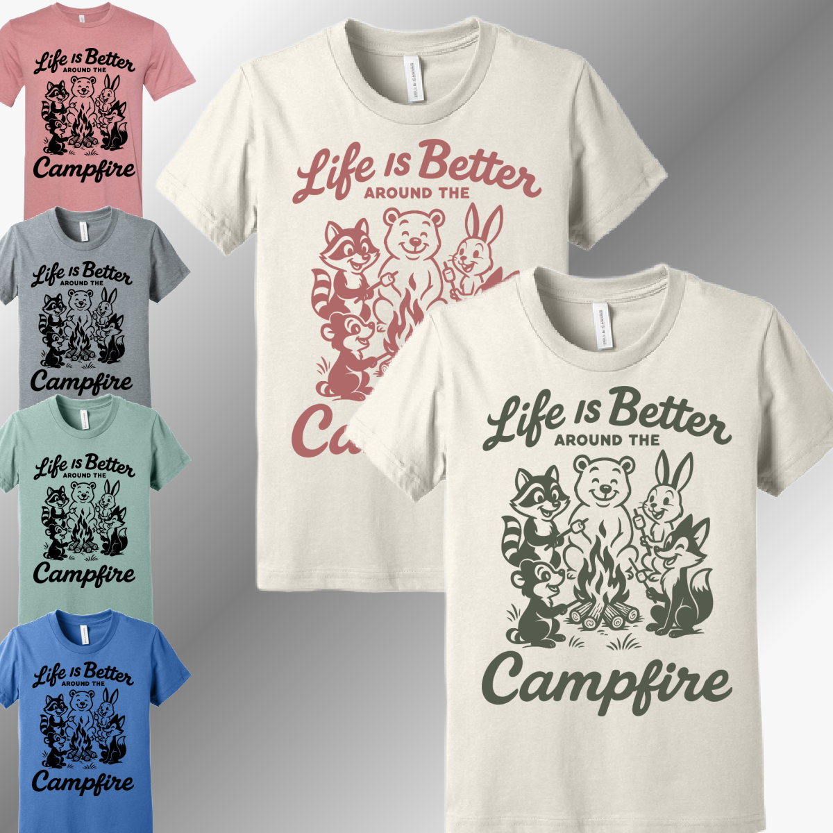 Life Is Better By The Campfire - Bella Canvas Tee (Youth)