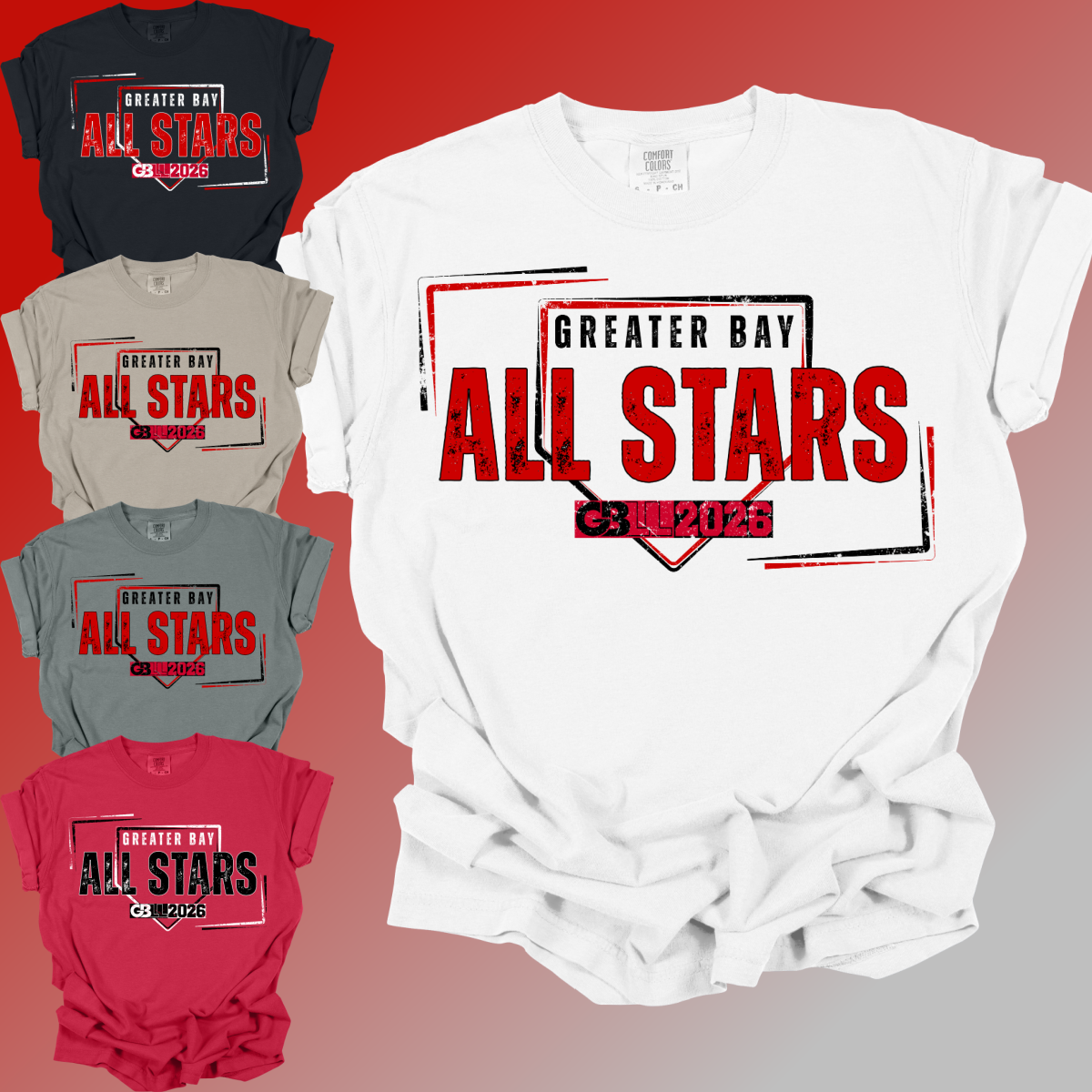 GBLL 2026 Allstars Grunge Logo - Comfort Colors Tee (Adult)
