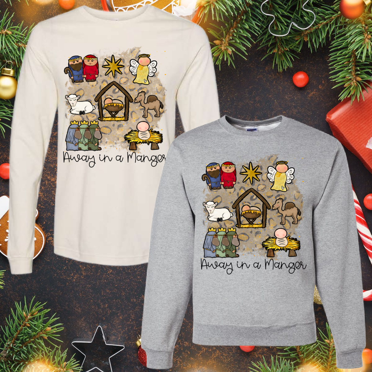 Away In A Manger Collage - Adult