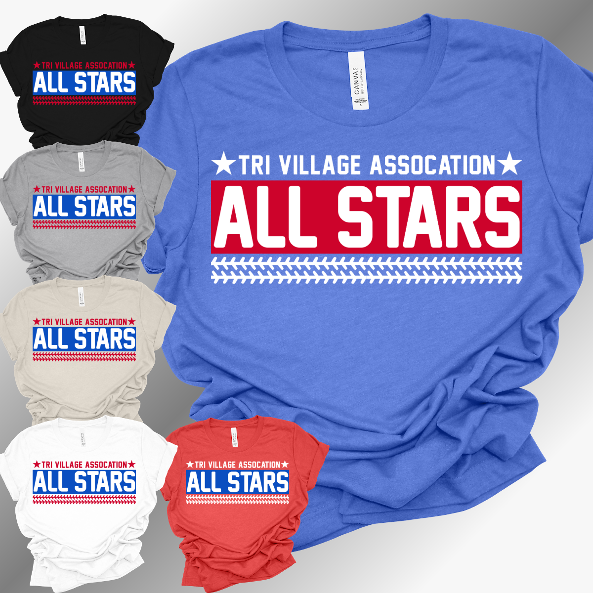 TVA 2026 Allstars Block - Bella Canvas Tee (Toddler, Youth, Adult, V Neck)