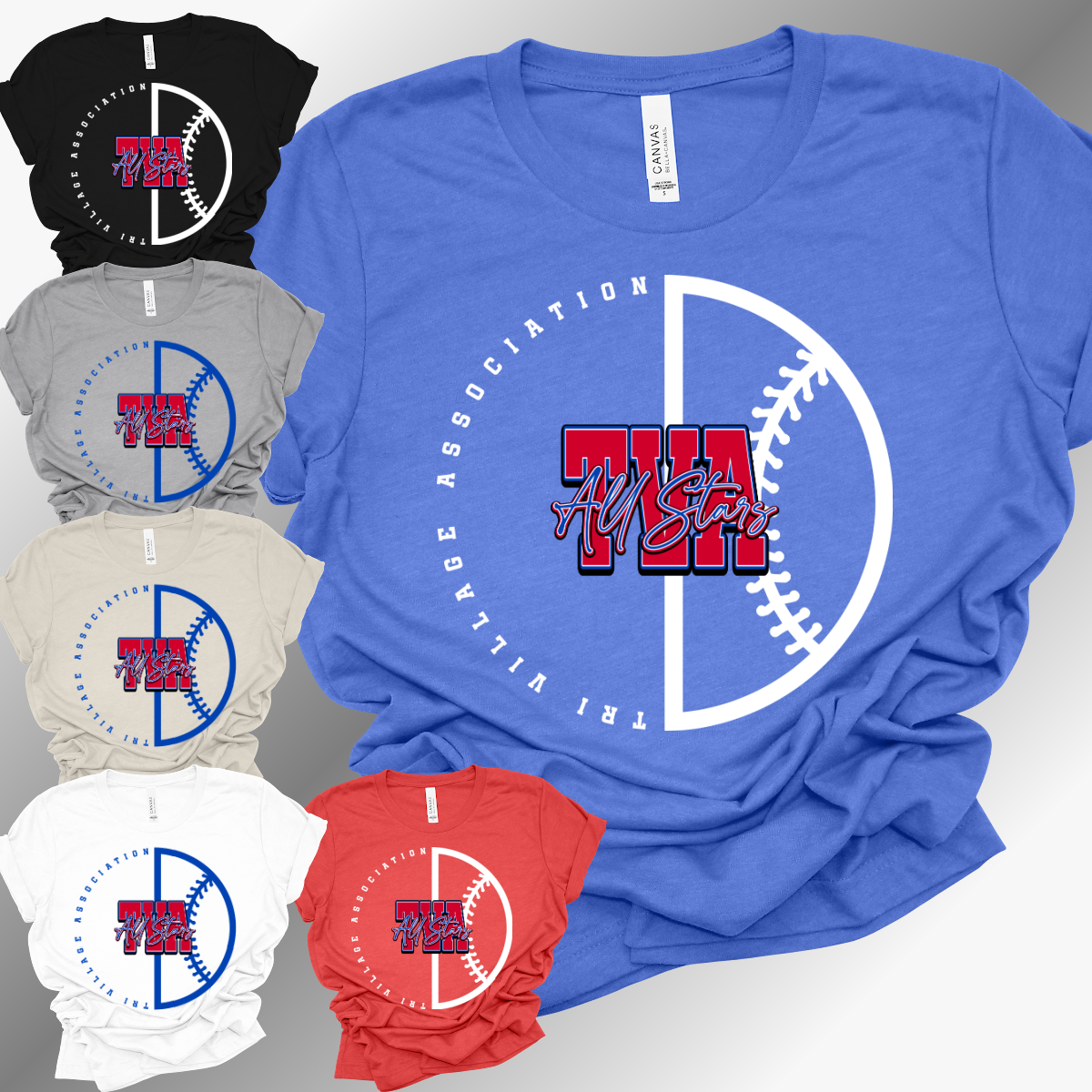 TVA 2026 All Stars Round - Bella Canvas Tee (Toddler, Youth, Adult, V Neck)