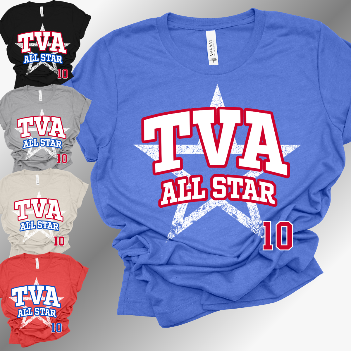 TVA 2026 Allstars Jersey Design - Bella Canvas Tee (Toddler, Youth, Adult, V Neck)