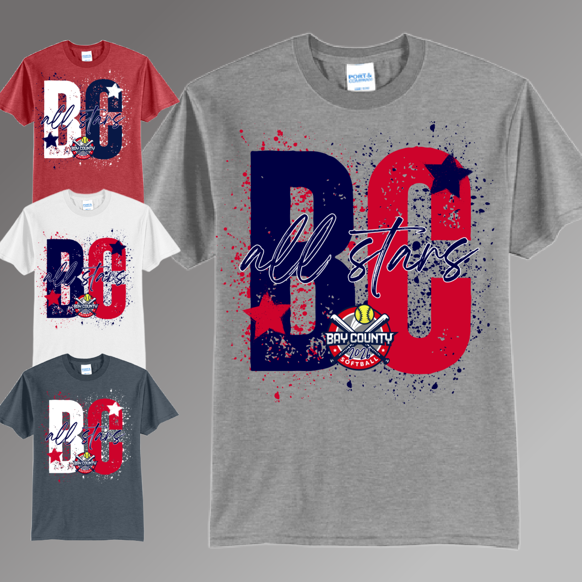 BCSLL 2026 All Stars Splatter - Basic Tee (Toddler, Youth & Adult)