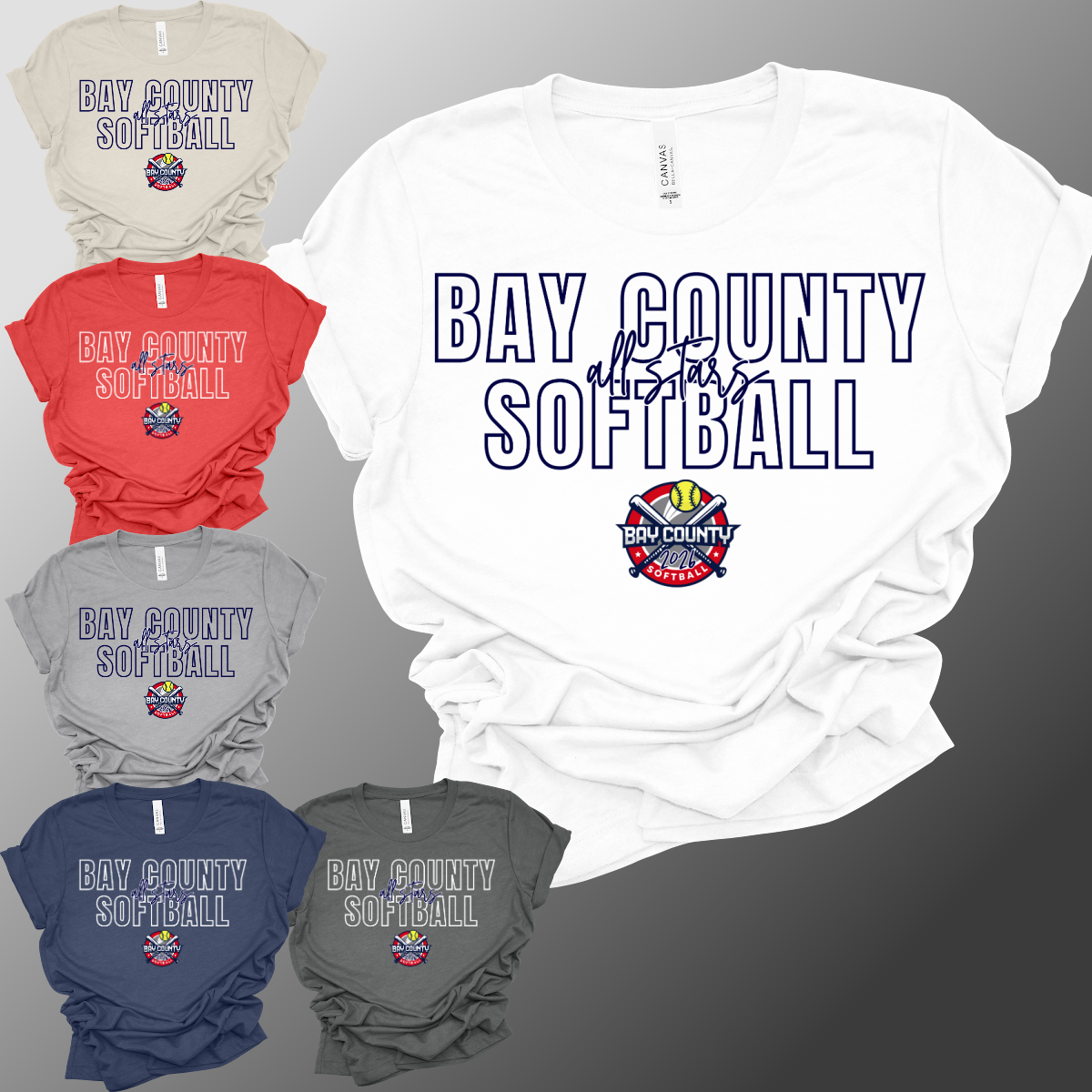 BCSLL 2026 All Stars Outline - Bella Canvas Tee (Toddler, Youth, Adult, V Neck)