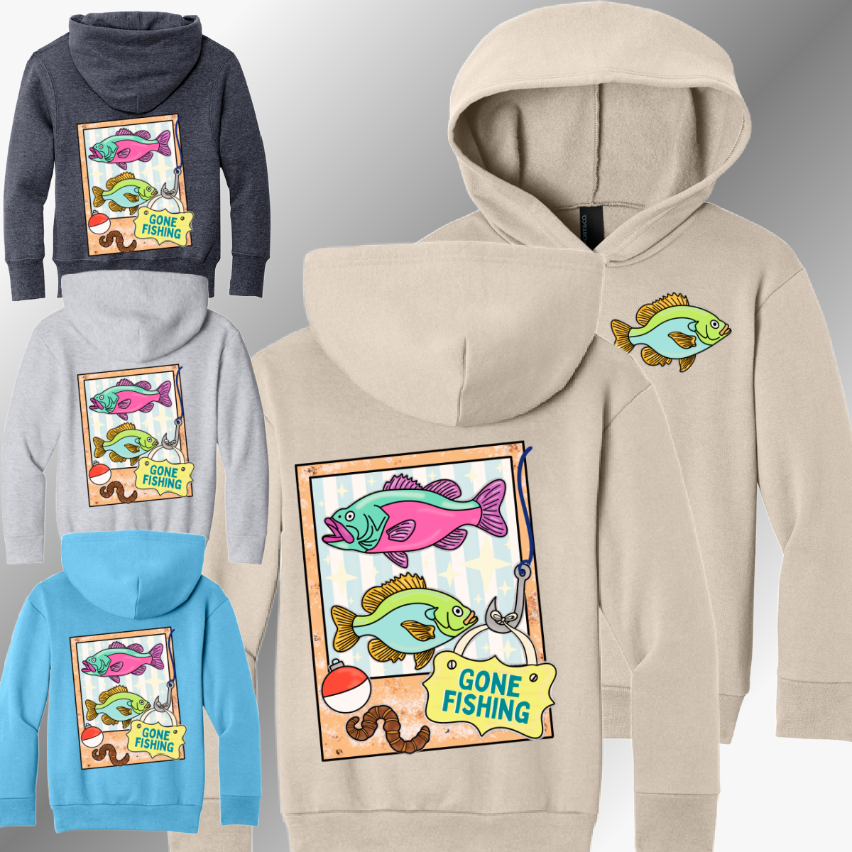 Gone Fishing - Hooded Sweatshirt (Youth)