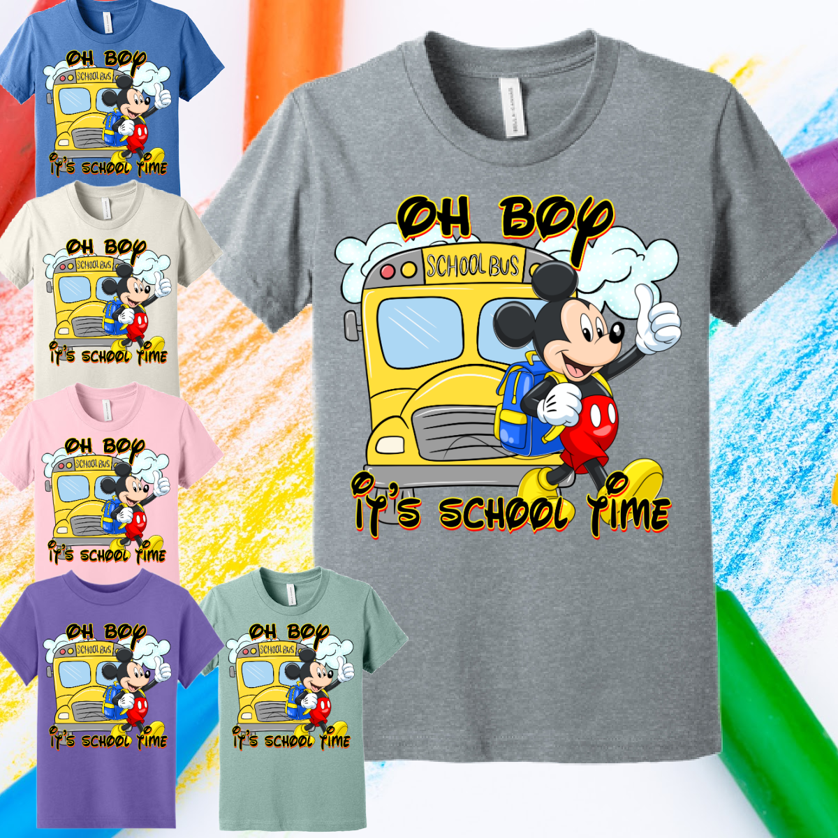 Oh Boy It's School Time - Bella Tee (Toddler & Youth)