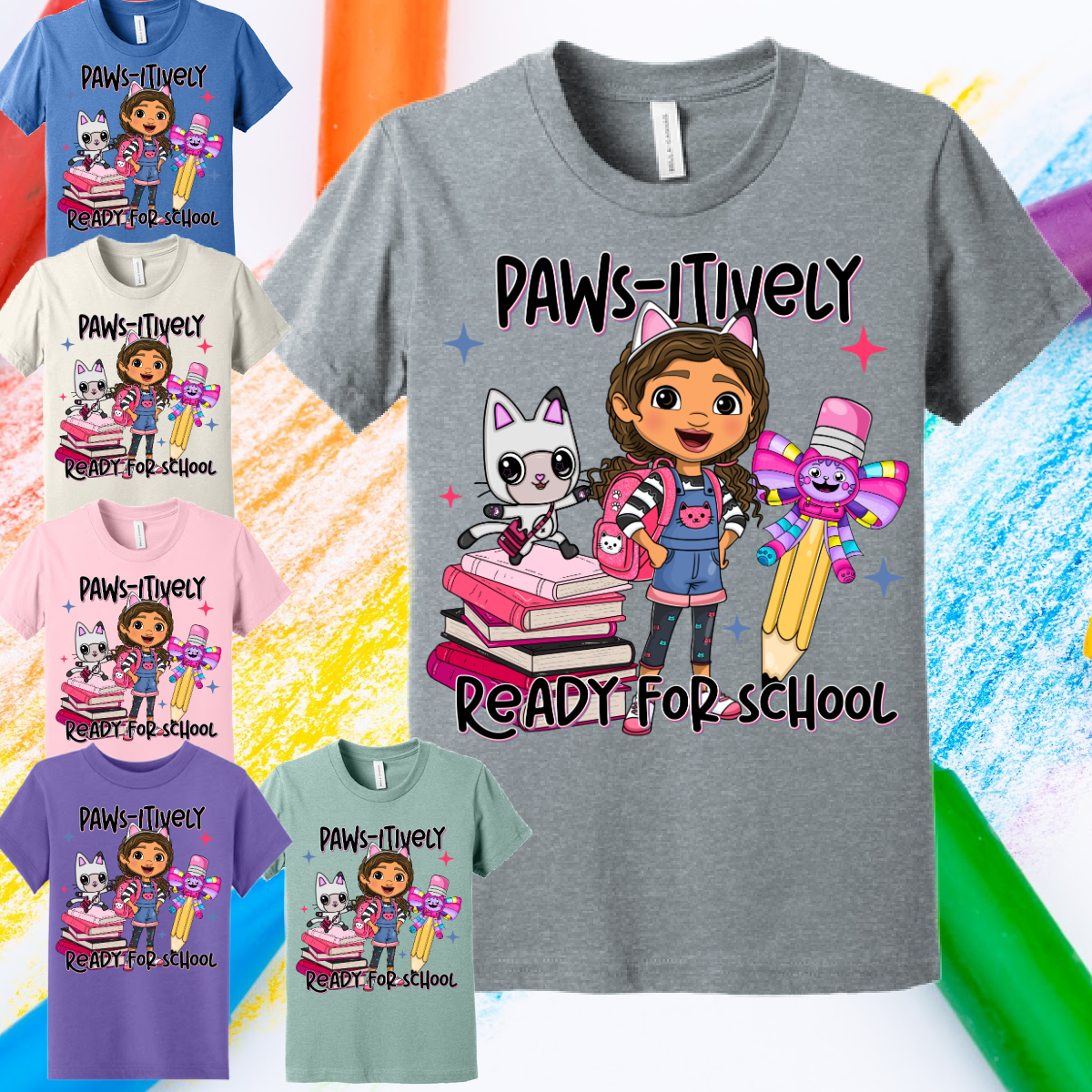 Paws-Itively Ready For School - Bella Tee (Toddler & Youth)