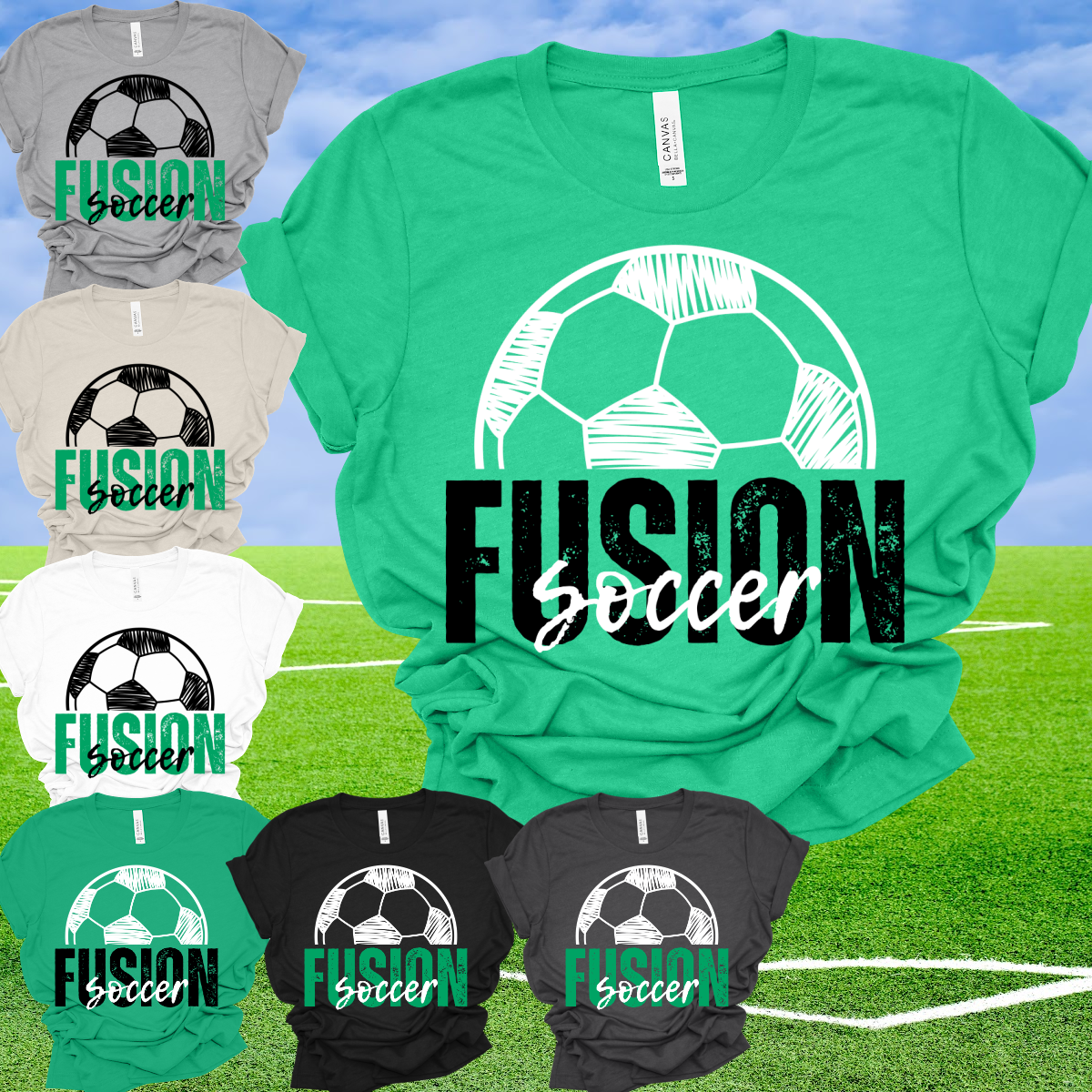Midland Fusion Soccer - Bella Canvas Tee (Toddler, Youth, Adult)
