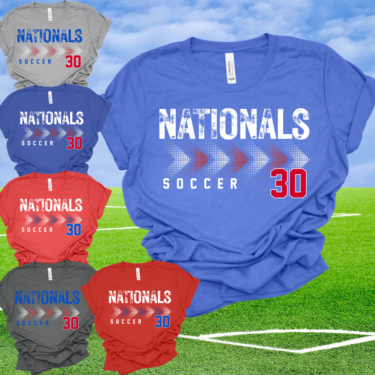 Nationals Soccer - Bella Canvas Tee (Toddler, Youth, Adult)