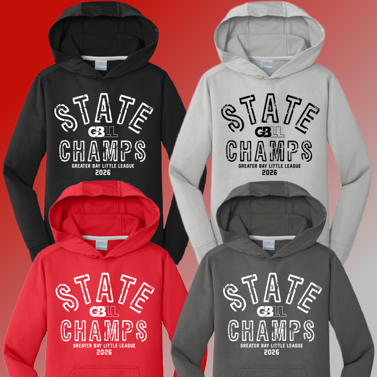 GBLL 2026 12U State Champs - Performance Hoodie (Youth & Adult)