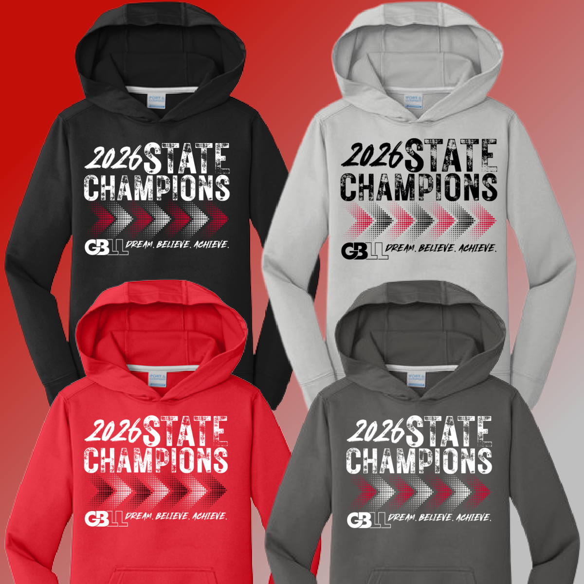 GBLL 2026 12U State Champs - Performance Hoodie (Youth & Adult)
